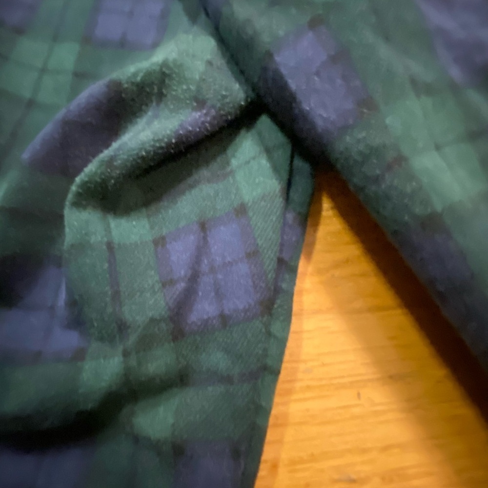Plaid Green and Blue Croft and Barrow Pants - Picture 5 of 12